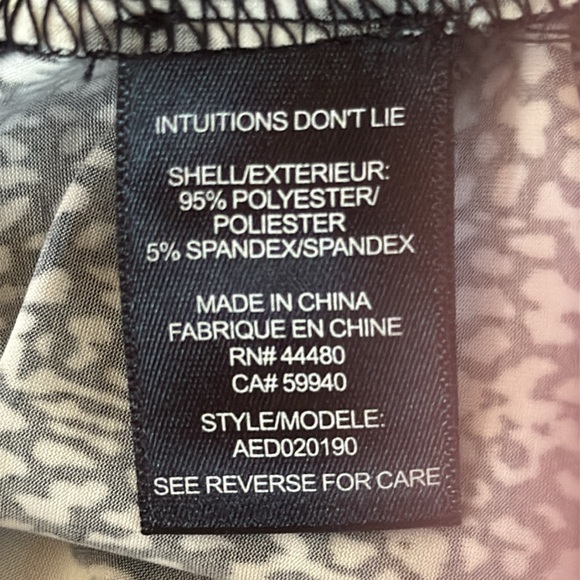 AFRM Bette Long Sleeve Mini Dress Black/White Animal Print Size Small - Picture 12 of 13